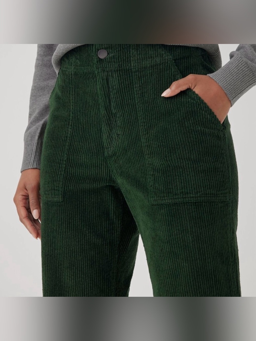 Pact Classic Corduroy Peg Pant Mountain View Green Size Small - Picture 4 of 12